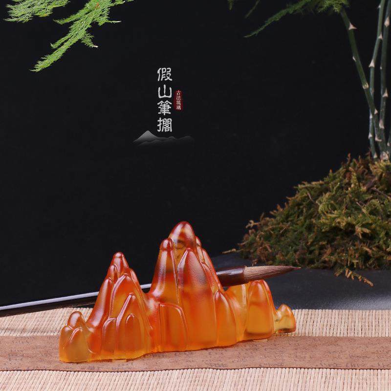 琉璃假山笔搁笔架摆件书法镇纸客厅书房桌面摆放中式国风装饰用品,节庆用品/礼品,新娘配件,淘宝优惠券,粉丝福利购,淘宝优惠卷