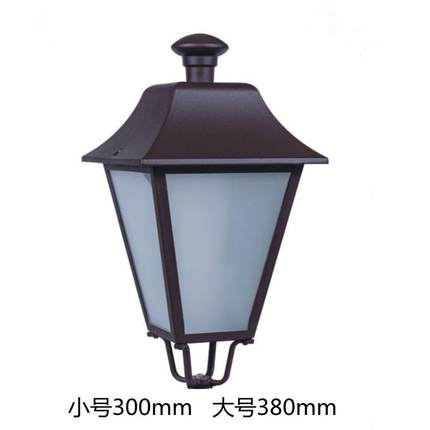 欧式压铸铝四方形庭院灯具玻璃灯罩led30瓦庭院灯头跨境贸易照明