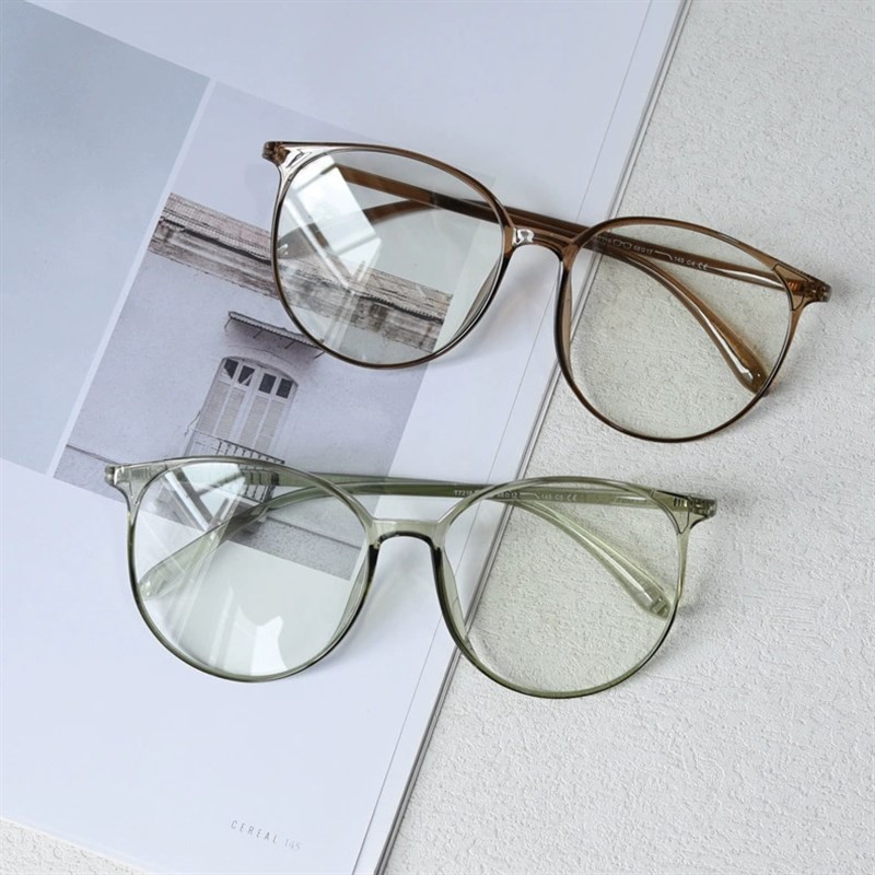大脸眼镜框架女士150mm磨砂茶色D大框超轻气质时尚近视眼睛平光镜
