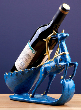 欧式创意红酒架摆件简约现代家居酒柜北欧装饰品客厅葡萄酒架家用