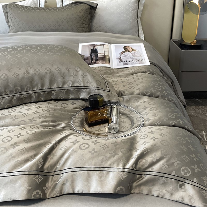 北欧简约床上四件套n轻奢高级感床品冰丝被套床笠床单三件套夏季