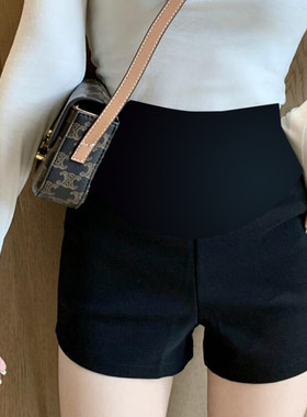 孕妇裤子春夏款弹力西o装短裤外穿包臀修身打底裤显瘦高腰托腹热