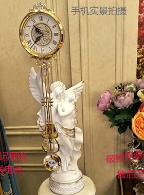落地钟欧式客厅老式摆钟复古工艺摆件落地摇摆钟大号立式钟表座钟