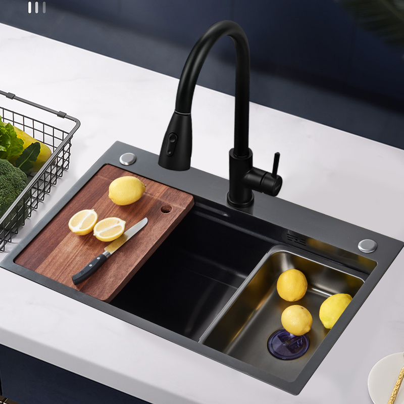 68*45 60*45 75*45水y槽304不锈钢手工加厚大单槽厨房洗菜盆洗碗