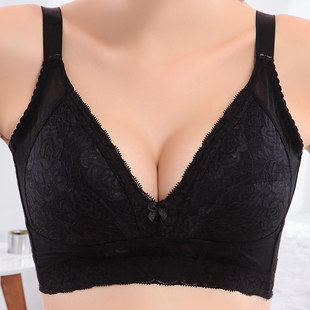 大码胸罩胖mm薄款收副乳超薄文胸无钢圈无海绵全罩杯显小内衣大杯