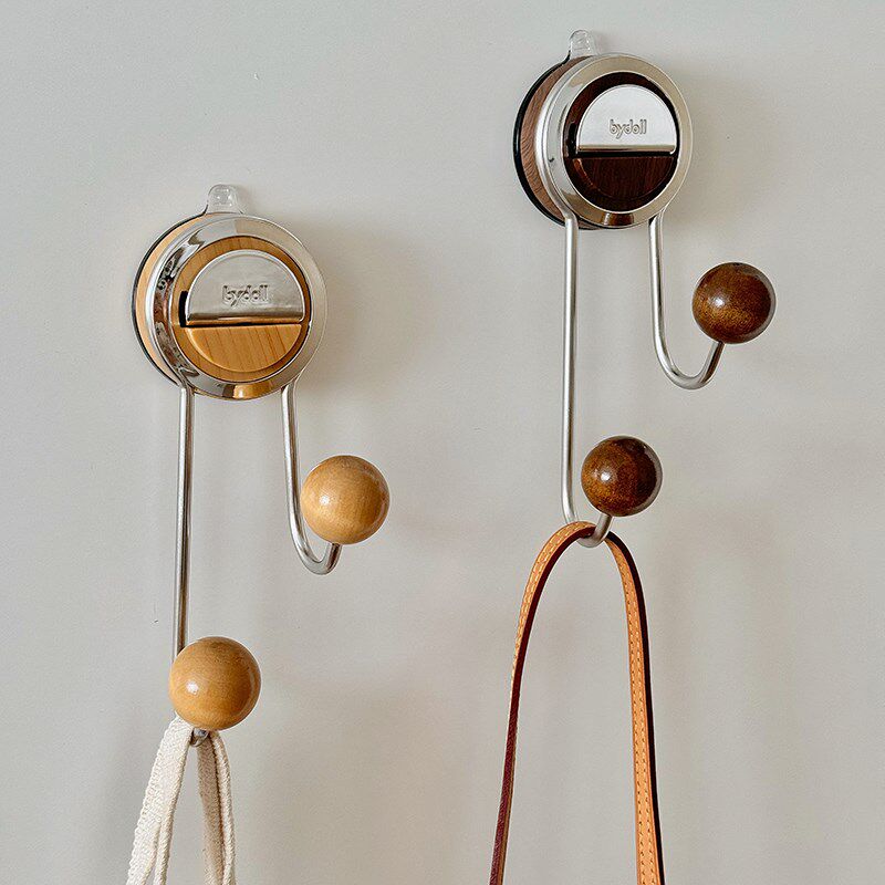 双头吸盘挂钩免打孔无痕玄关挂衣钩厨房浴室卫生间门后粘钩毛巾架