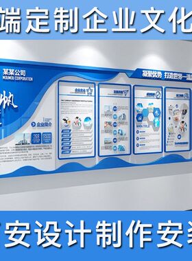 文化墙高端设计定制党建形象墙员工E照片墙企业发展历程展示背景
