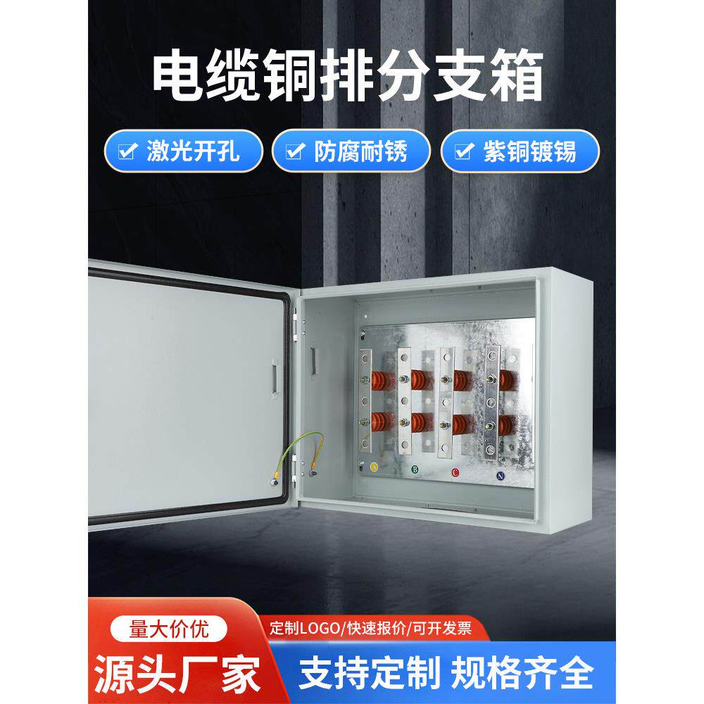 矿物质绝缘电缆分支铜排配电箱T接转换等电位分线箱接线盒端子箱