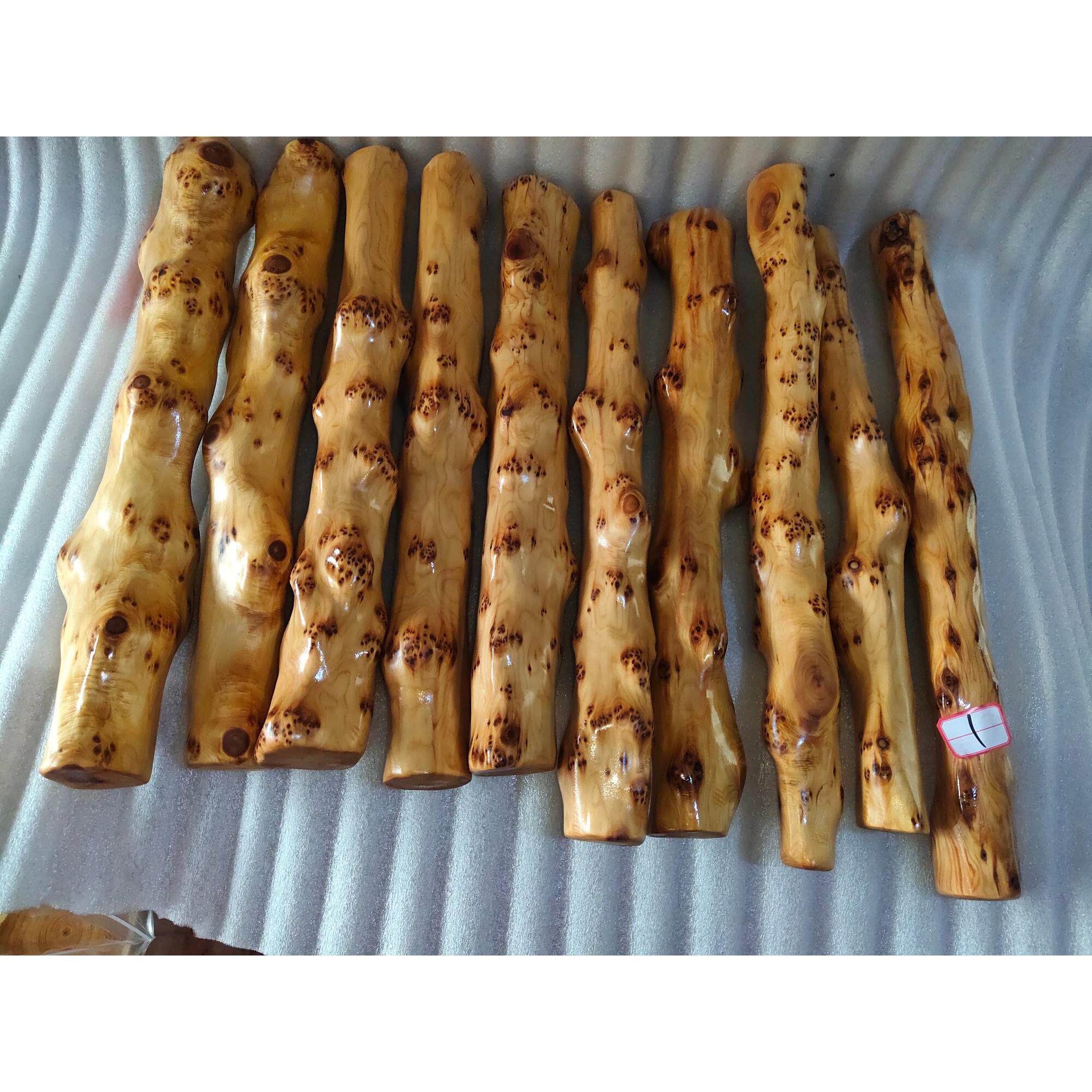 太行崖柏木棍木棍随形手把件根雕摆件雕刻工艺礼品摆饰原木底座实