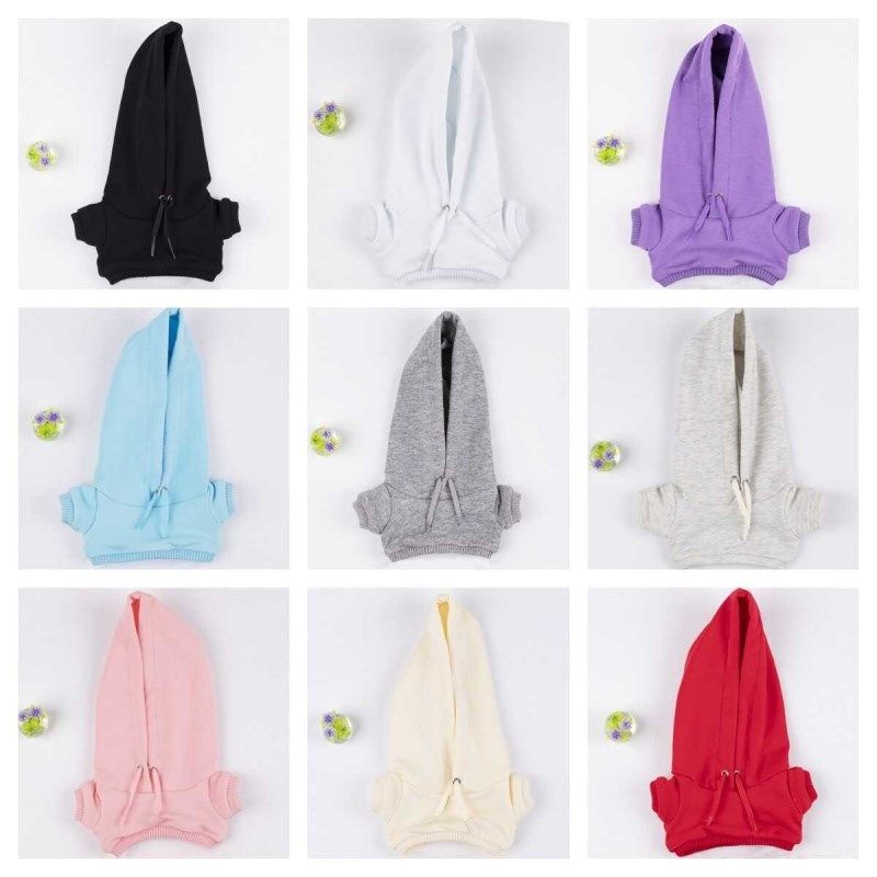 现货10cm20cm棉花娃娃娃衣纯色连帽卫衣运动休闲百搭15cm玩偶公仔,模玩/动漫/周边/娃圈三坑/桌游,棉花娃娃/毛绒玩具娃衣,淘宝优惠券,粉丝福利购,淘宝优惠卷