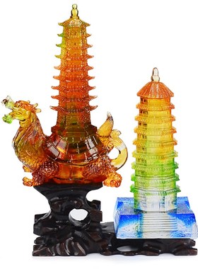 琉璃九层文昌塔摆件居家客厅书桌办公室工艺礼品摆饰
