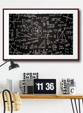 复古黑板物理数学化学公式装饰画文化课培训机构墙壁画实验室挂画
