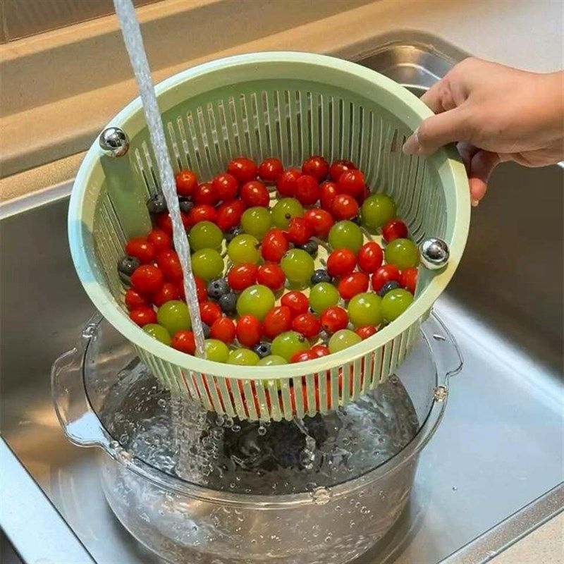 洗菜盆沥水篮新款果盆果篮厨房多功能淘菜盆双层大容量收纳篮家用,家装主材,沥水篮,淘宝优惠券,粉丝福利购,淘宝优惠卷