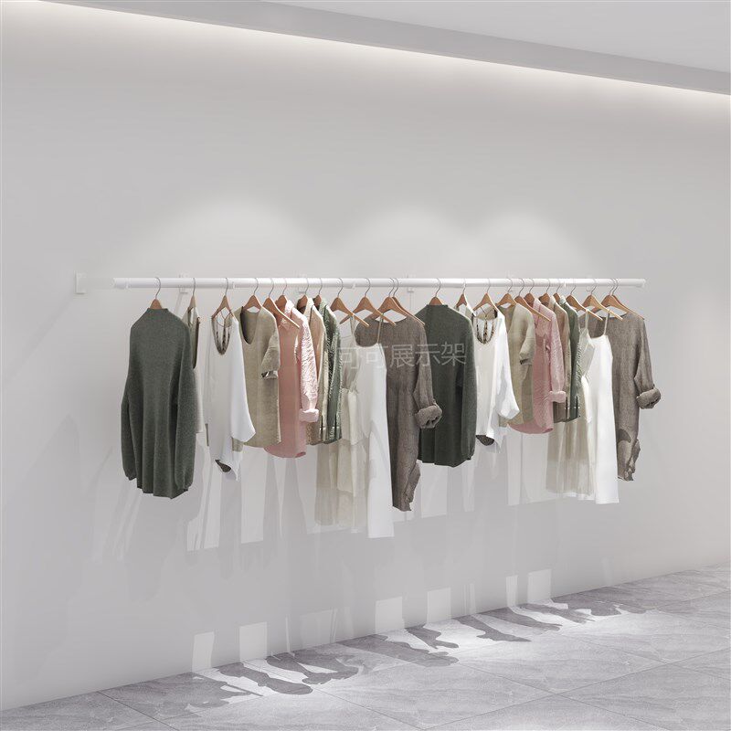 服装店展示架墙上壁挂货架卧室衣帽间挂衣架女装店童装店陈列架子