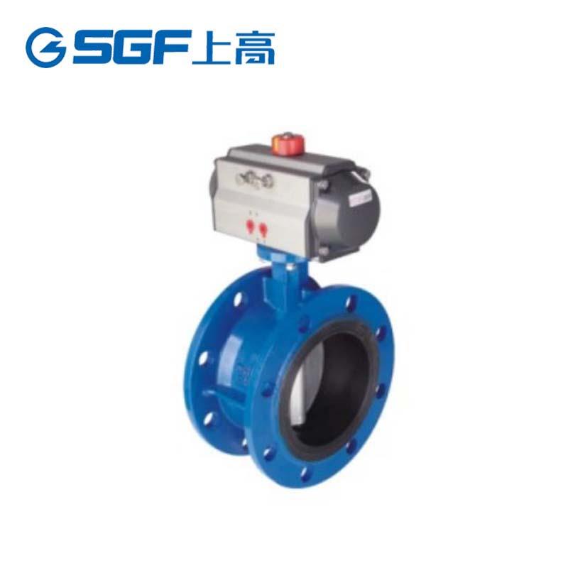 气动软密封蝶阀D641X-16P304不锈钢快速切断蝶阀法兰开关控制阀