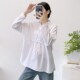 新品 上衣春秋纯棉孕妇装 韩版 宽松A版 打底衣衬衣t 孕妇衬衫 2024秋装