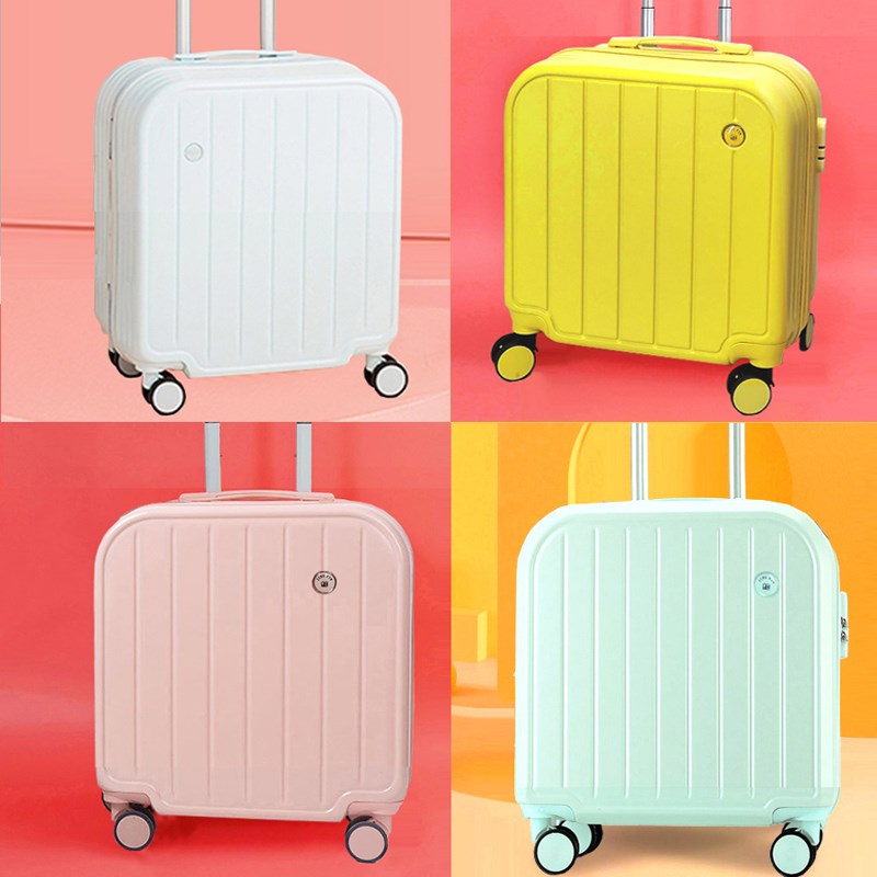 高颜值学生行李箱女小型轻便登机箱18寸旅行箱可T爱拉杆密码皮箱