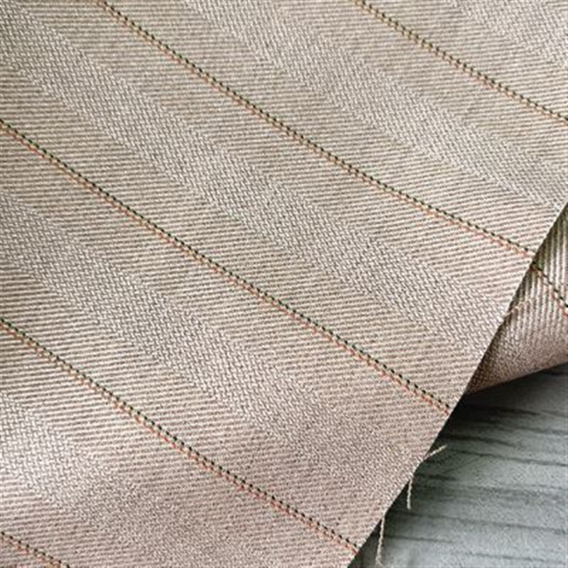 精纺TR条纹西装布料秋季梭织粗条马甲连衣裙外套高档服装设计面料