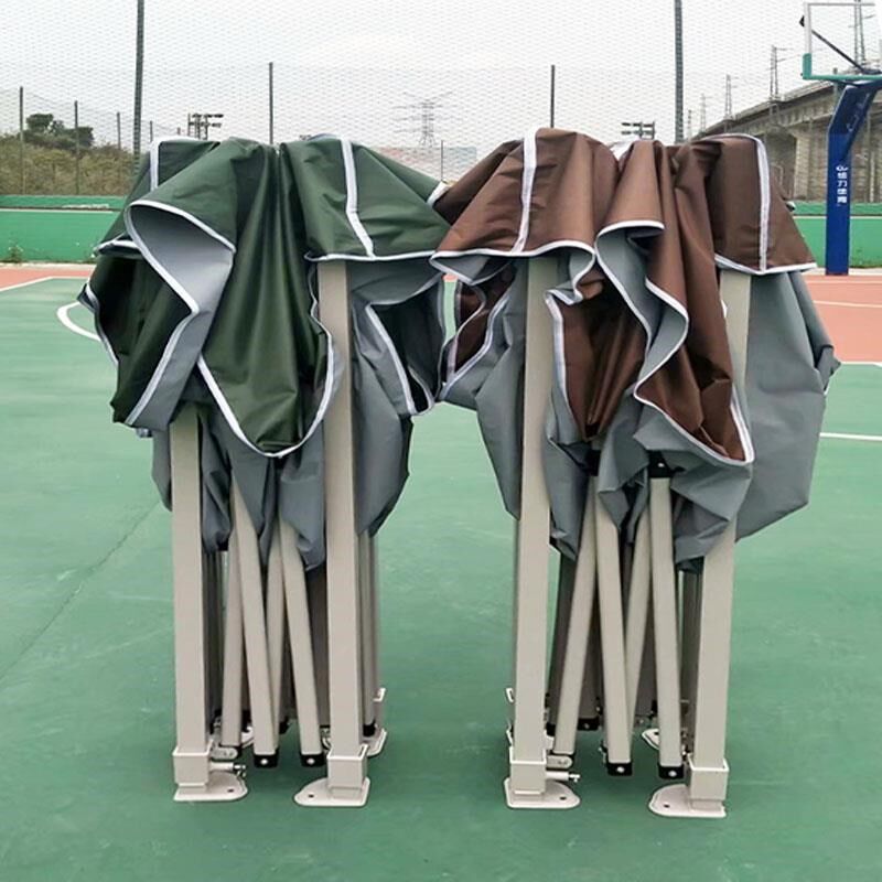 四脚伞帐篷帆布户外车棚子汽车可伸缩遮阳棚摆摊收缩保温围布加厚