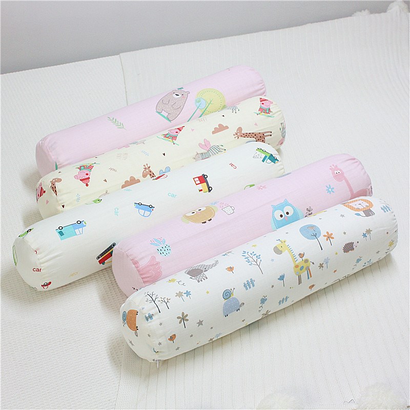 纯棉纱布抱枕套a类双层纱圆柱形枕头套成人婴儿棉布外套可定制