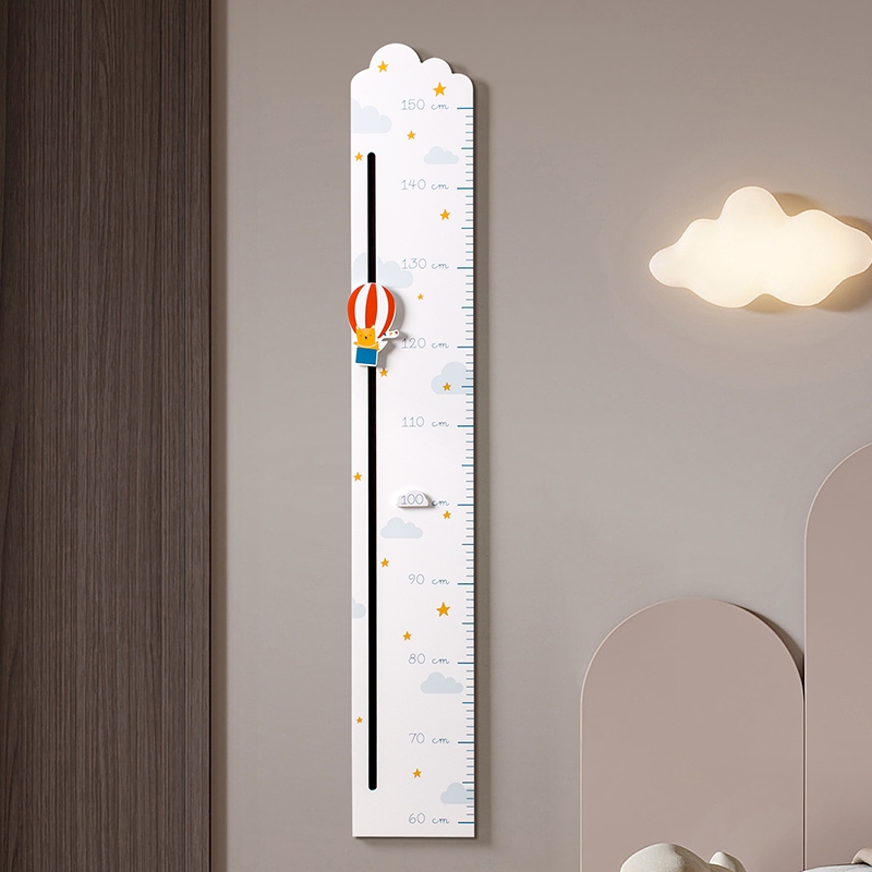 儿童成长磁吸身高尺学生量身高墙贴可移动卡通动漫木质宝宝测量仪