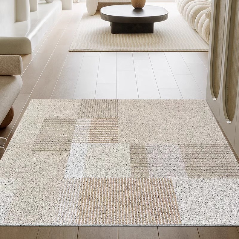 奶油风入户地垫丝圈地垫侘寂风高端日式地毯室内户外门口进门脚垫