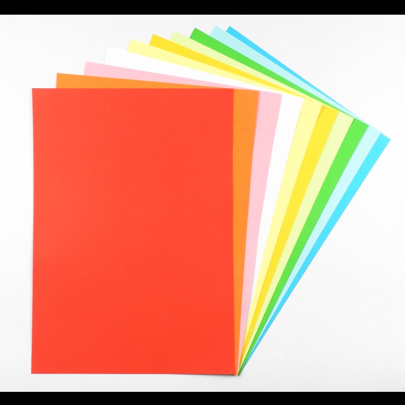 A4彩色卡纸180g封面纸白粉蓝绿红色厚硬卡纸手工卡片纸名片纸打印