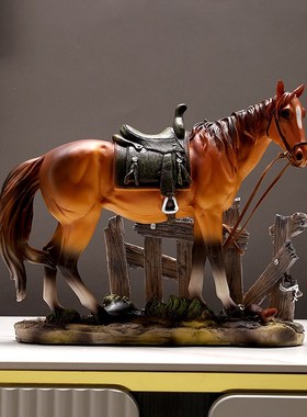 马到成功骏马摆件客厅电视柜招财装饰品办公室工艺品乔迁送礼摆设