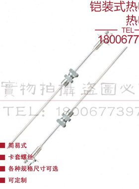 铠装热电偶WZPK-301 303 304 305 306 308铠装热电阻PT100铂电阻