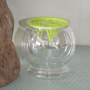 五套塑料花瓶仿玻璃水培植物瓶水养绿萝花盆大号透明圆球鱼缸器皿