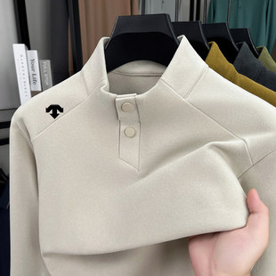 【专柜同款】秋冬季男士卫衣半高领抓绒衣长袖T恤德绒上衣打底衫