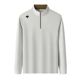 【商场同款】秋冬卫衣男时尚潮流半高拉链加绒长袖T恤保暖打底衫