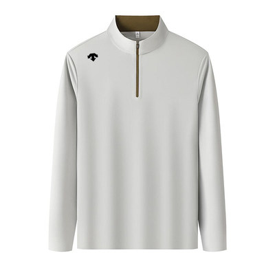 【商场同款】秋冬卫衣男时尚潮流半高拉链加绒长袖T恤保暖打底衫