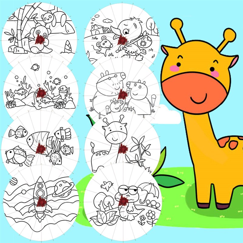 空白油纸伞diy 儿童幼儿园手工制作材料绘画画小雨伞手绘古风道具