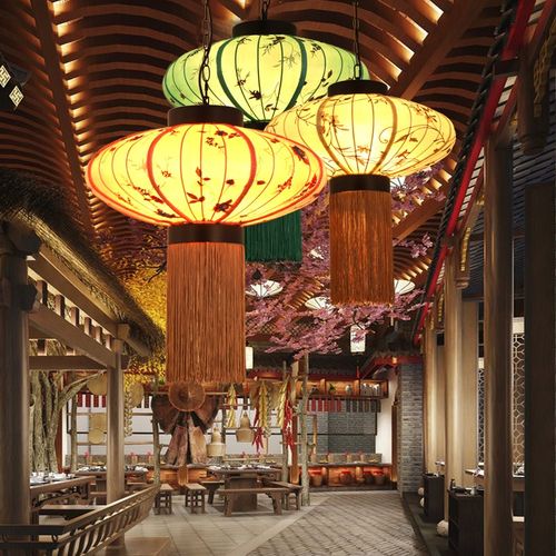 红灯笼刺绣灯笼多色加厚防水节庆灯笼餐饮景区文旅户外手工喜庆灯