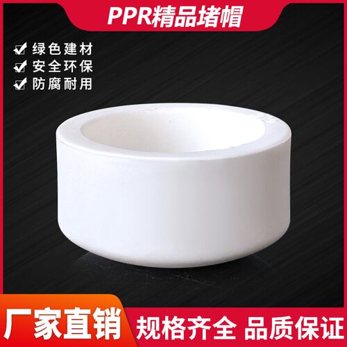 PPR水管堵头管道盖帽配件20 25 32 40 50 6375热熔4分6分1寸封头
