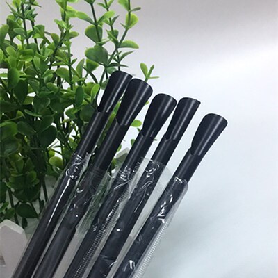 包邮黑色勺型吸管一次性中粗0.8*23cm沙冰刨冰彩色透明墨绿1000只