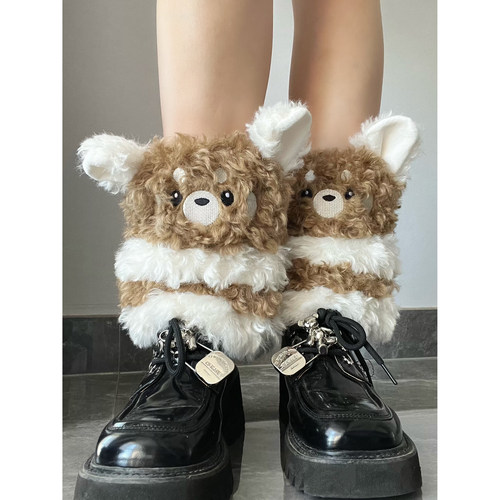 2025年新款卡通玩偶保暖小腿袜套