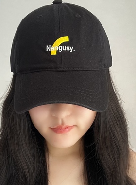 nang新款刺绣字母棒球帽情侣同款时尚百搭弯檐显脸小防晒遮阳帽子