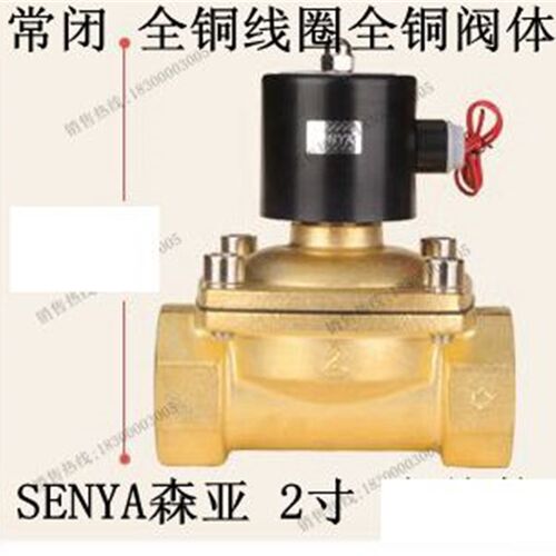 SENYA 2w-500-50 220v 24v 12v 2寸全铜阀体线圈常闭  森亚