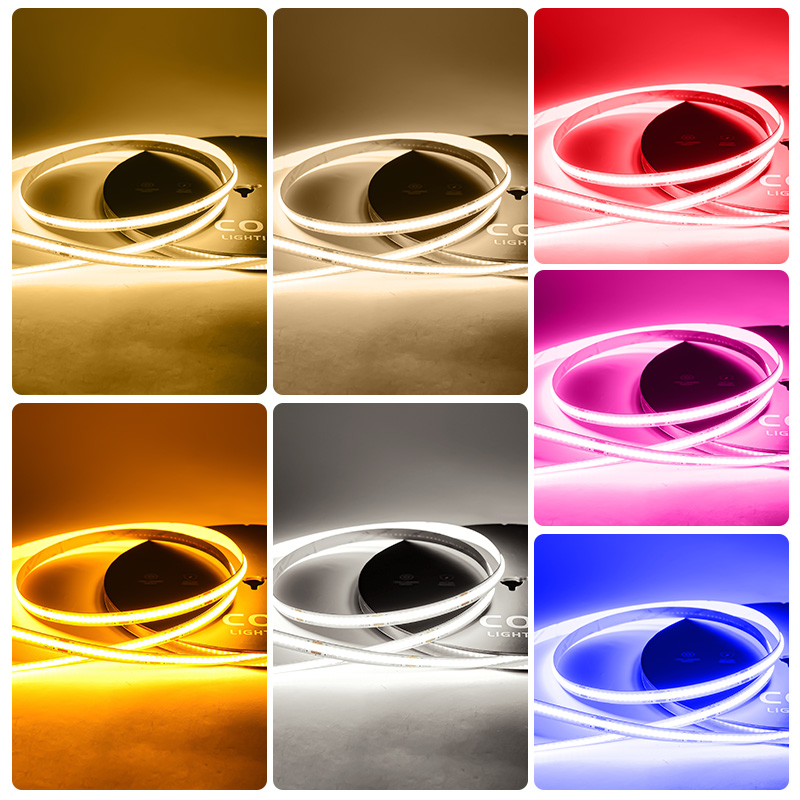 低压cob灯带12v/24v自粘超薄软灯条装饰线形灯铝槽广告酒柜柔性