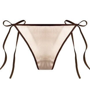 韵扉高端真丝系带两侧可解性感绑绳绑带细带系绳抗菌不夹臀内裤女
