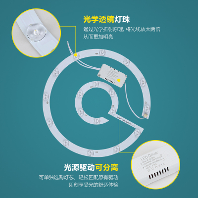 家用led.透镜灯光源驱动改造替换客厅卧室风扇灯超亮灯条贴片节能