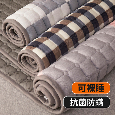 牛奶珊瑚法兰绒床垫褥子软垫家用学生宿舍单人垫被冬季加厚铺床毯