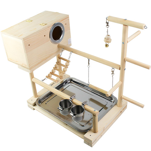 玄凤牡丹小太阳鹦鹉实木质鸟架子繁殖箱鸟窝鸟屋保暖脚链落地站架