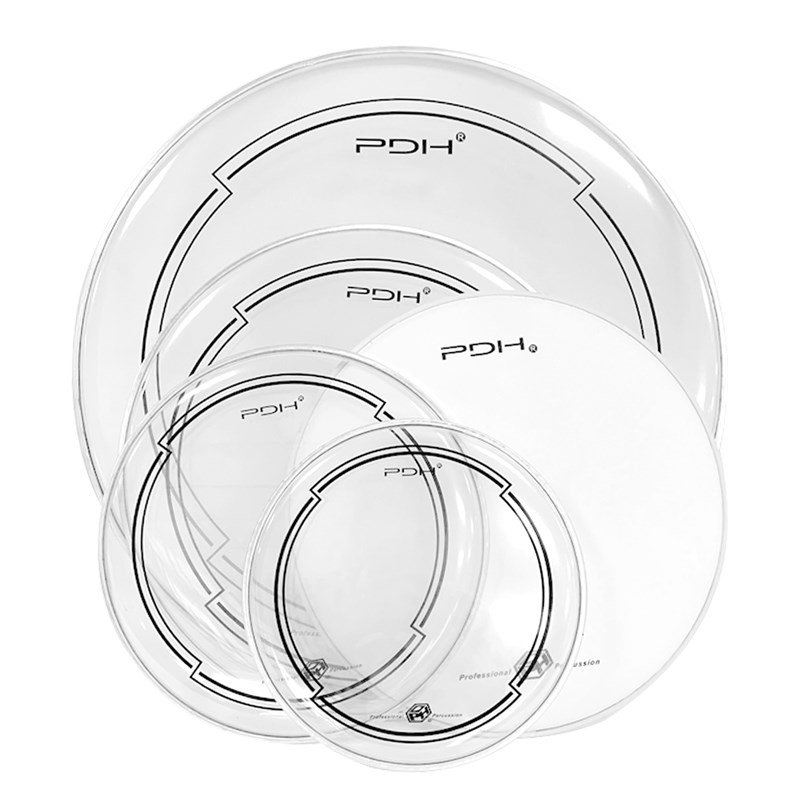 PDH双层透明油皮套装鼓皮10/12/13/14/16/22寸架子鼓小军鼓底鼓皮