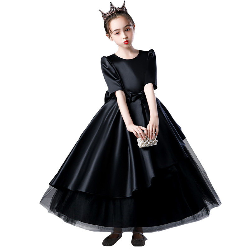 2022春新款女大童小提琴钢琴演奏主持人演出晚礼服儿童独唱公主裙