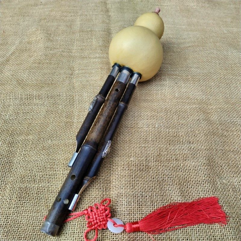 7孔葫芦丝乐器初学C调降B调A防摔儿童小学生专用天然紫竹滇西和韵