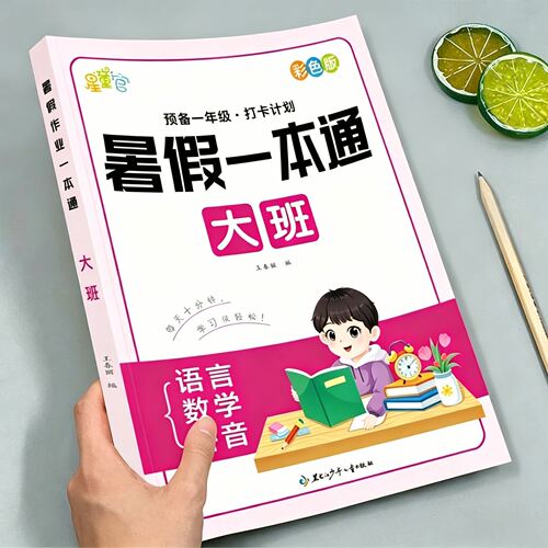 幼儿园中班大班学前班暑假一本通幼小衔接练习册暑假作业语言拼音数学每日一练教材全套幼升小一日一练思维训练暑假加减法练习题