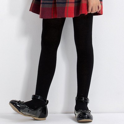 儿童连体袜春秋冬纯棉不起球女童白色打底裤深灰色舞蹈连脚袜无骨